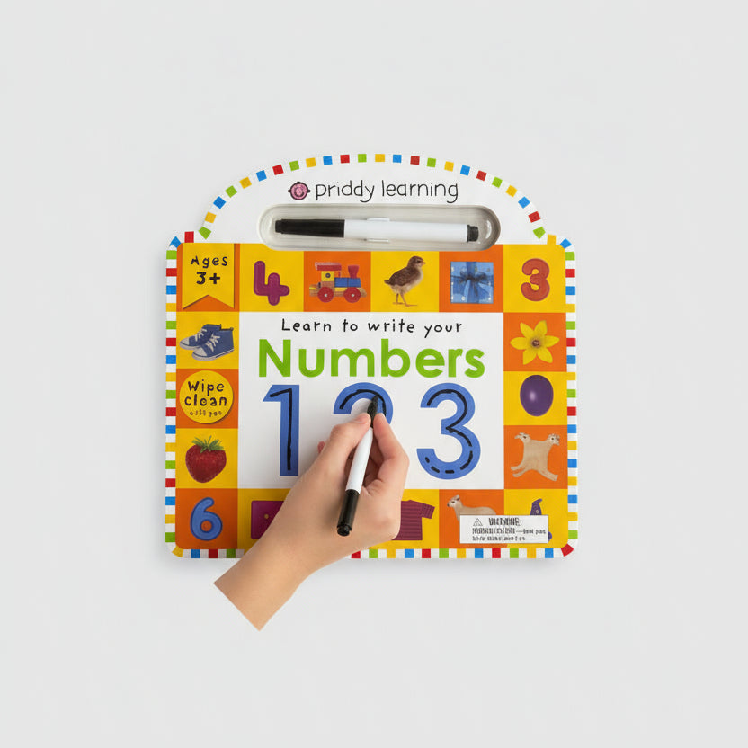 Learn to Write Your Numbers 1 2 3 – Wipe Clean with Pen (Priddy Learning)